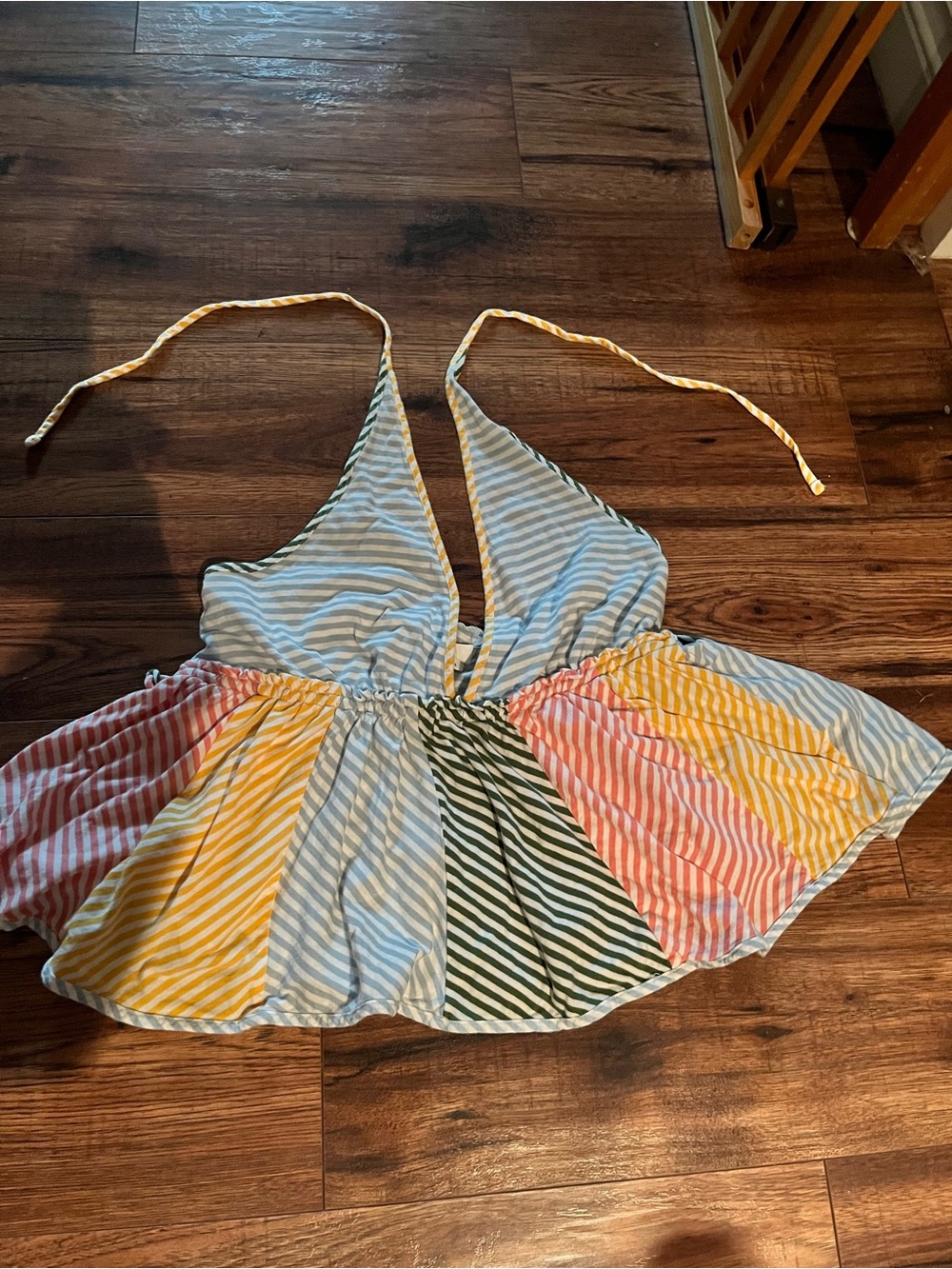 Anthropologie Light Blue and White Striped Halter Top - Picture 5 of 5
